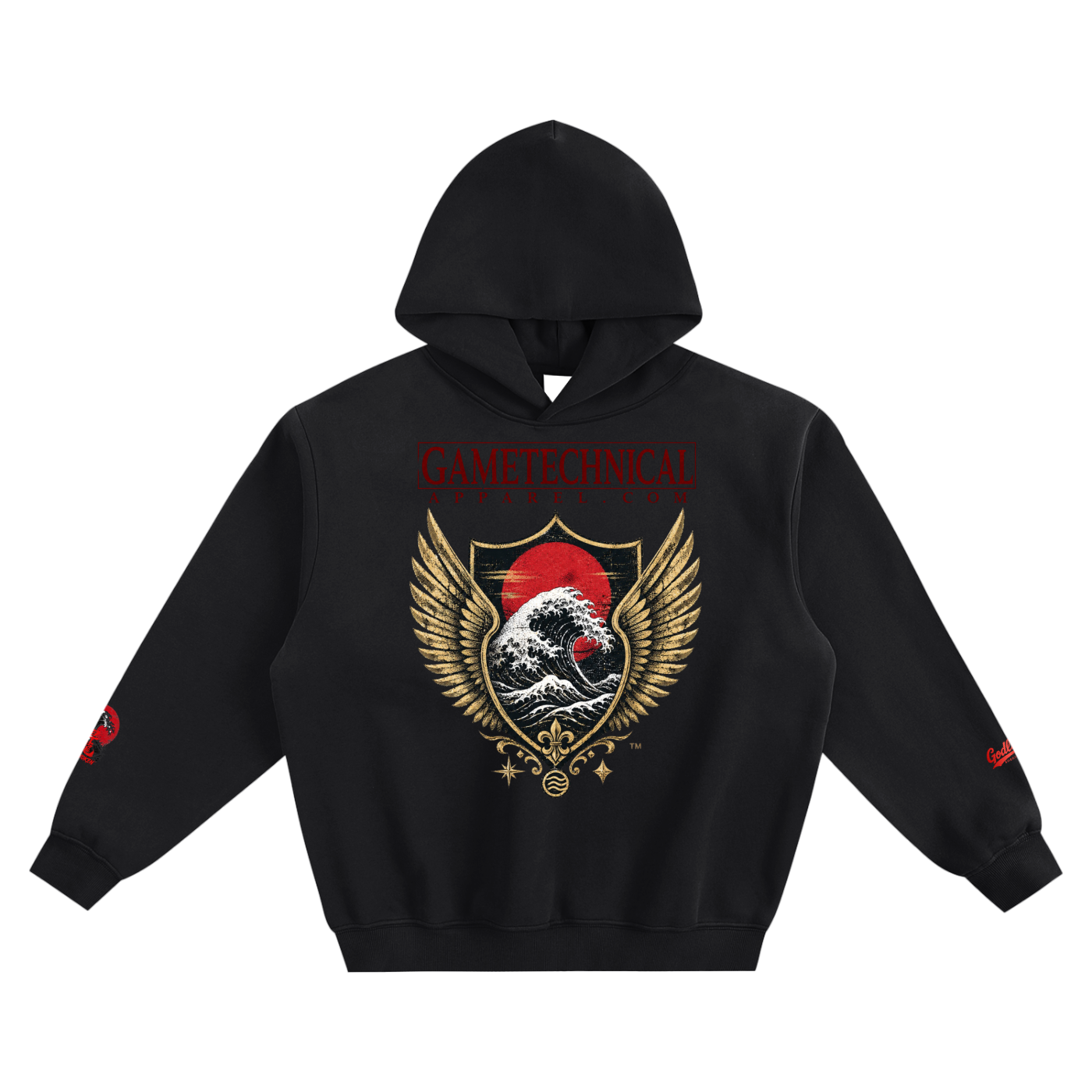 GTA X GLA Embroidered COLLAB Fleeced Boxy Hoodie