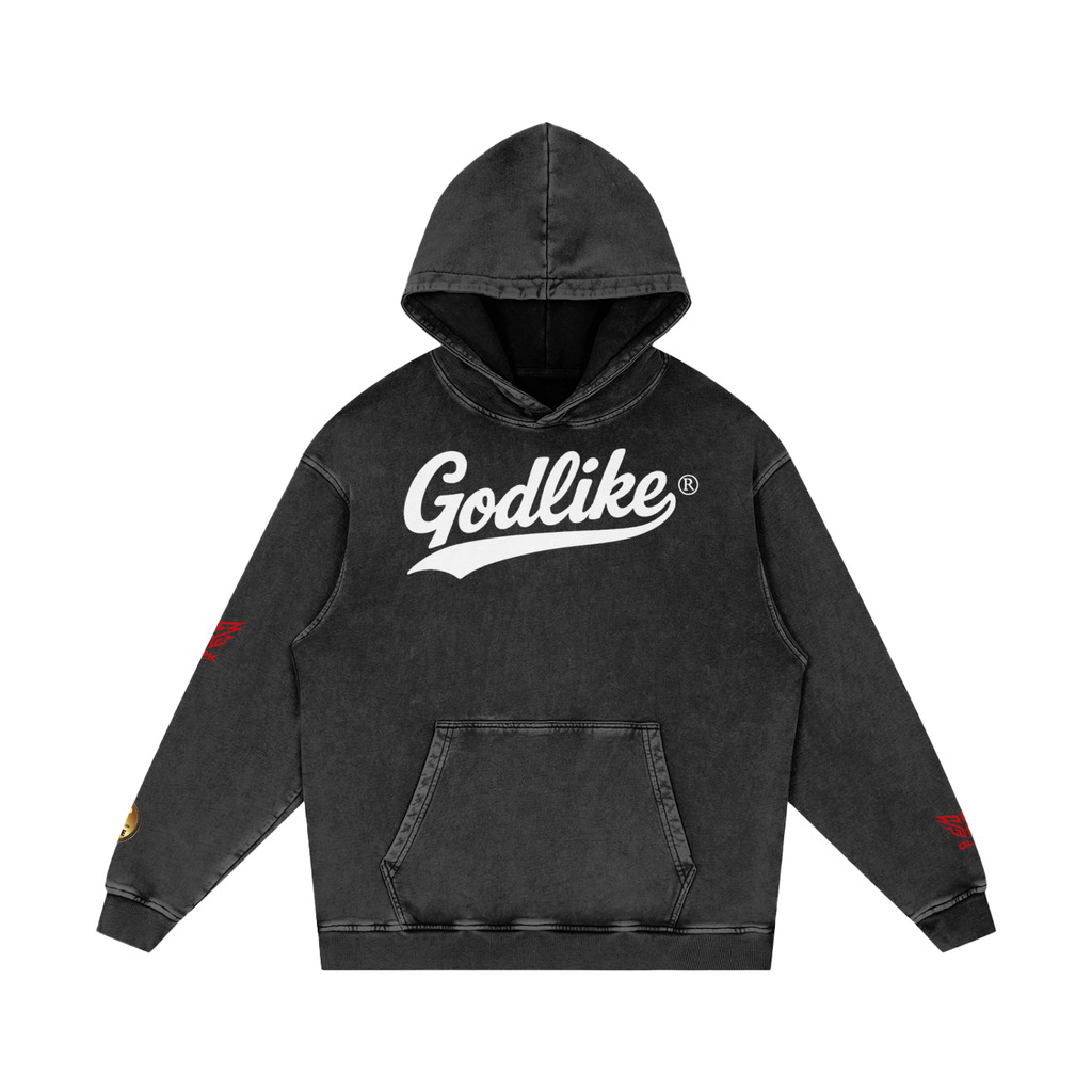 GLK New Logo Snow Washed Hoodie - Godlike Signal Edition