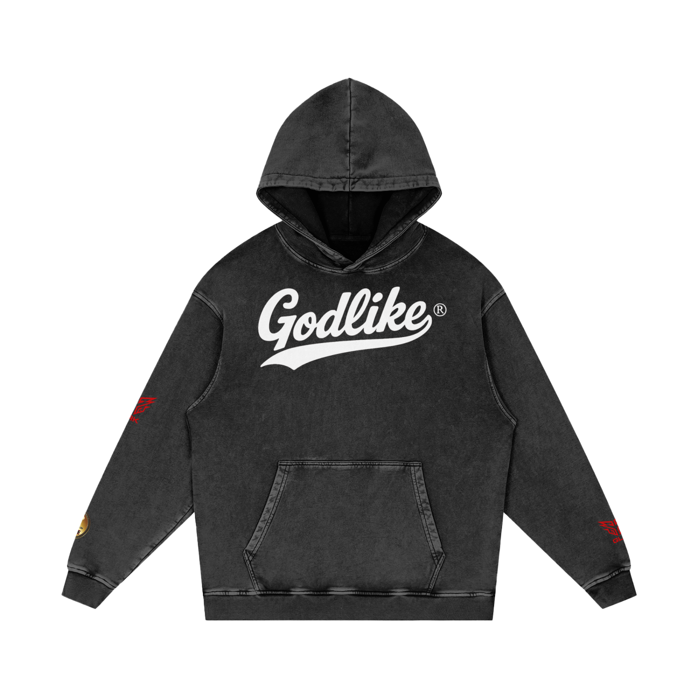 GLK New Logo Snow Washed Hoodie - Godlike Signal Edition