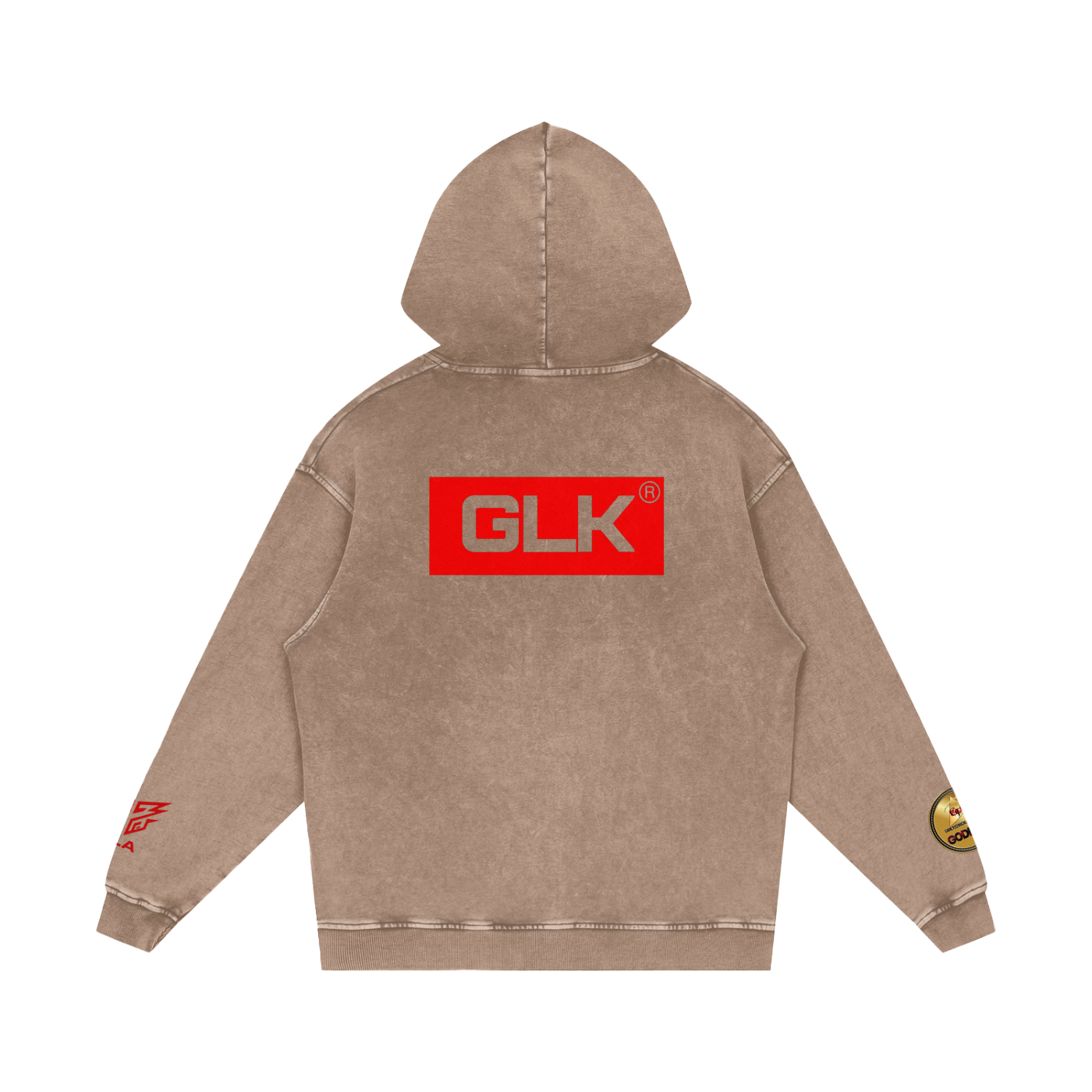 GLK New Logo Snow Washed Hoodie - Sand Arena Edition