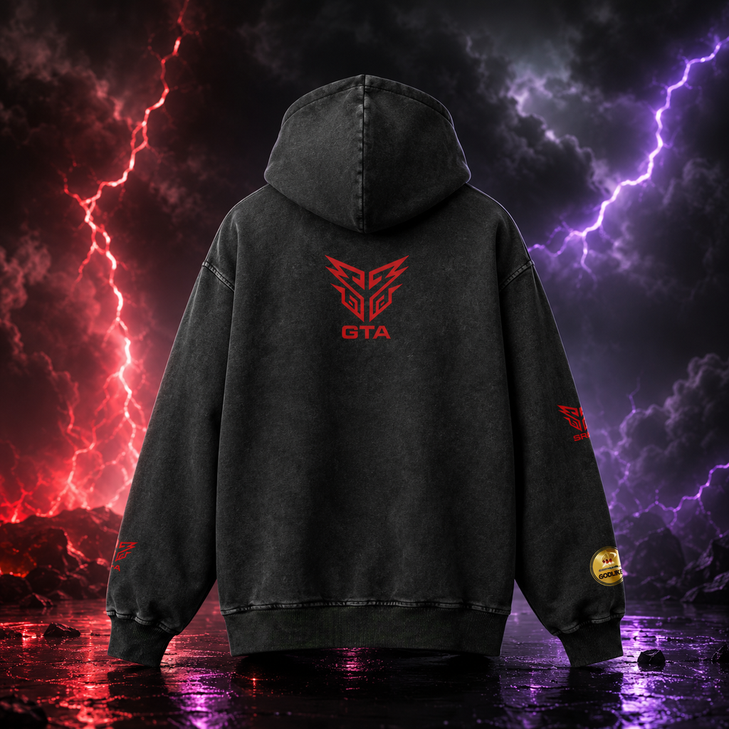 GLK New Logo Snow Washed Hoodie - Godlike Signal Edition