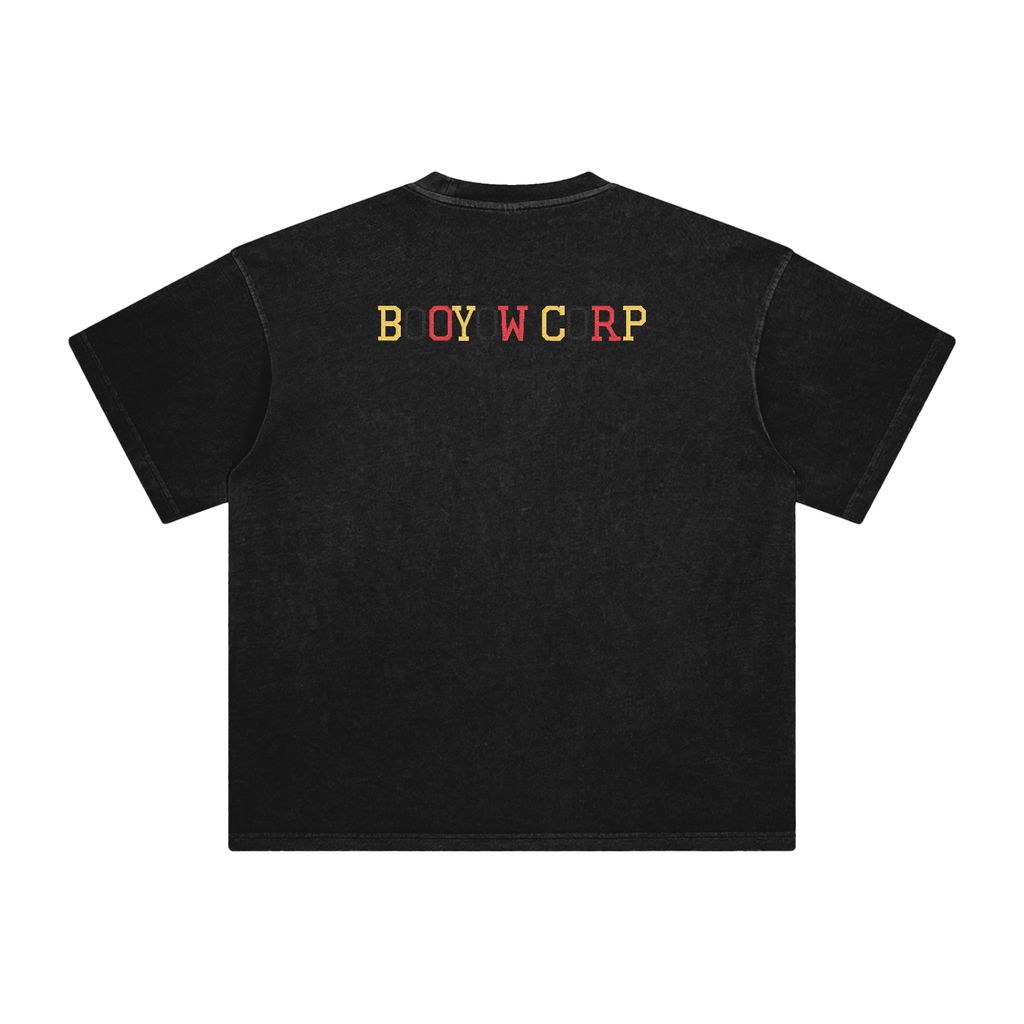 BOOYOW CORP GTA X GLA X SRK X V Enzyme embroidery Washed T-Shirt