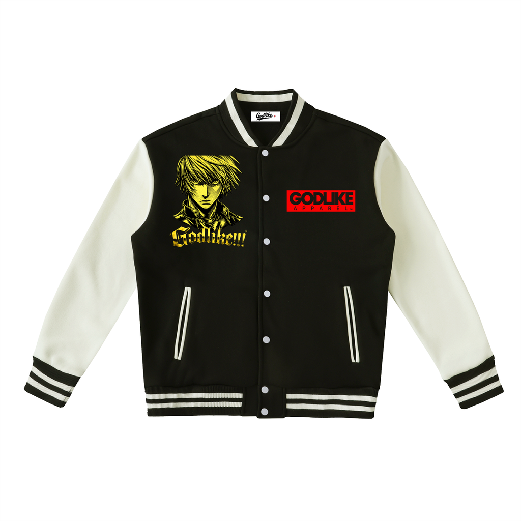 Two-Tone Fleeced Varsity Jacket
