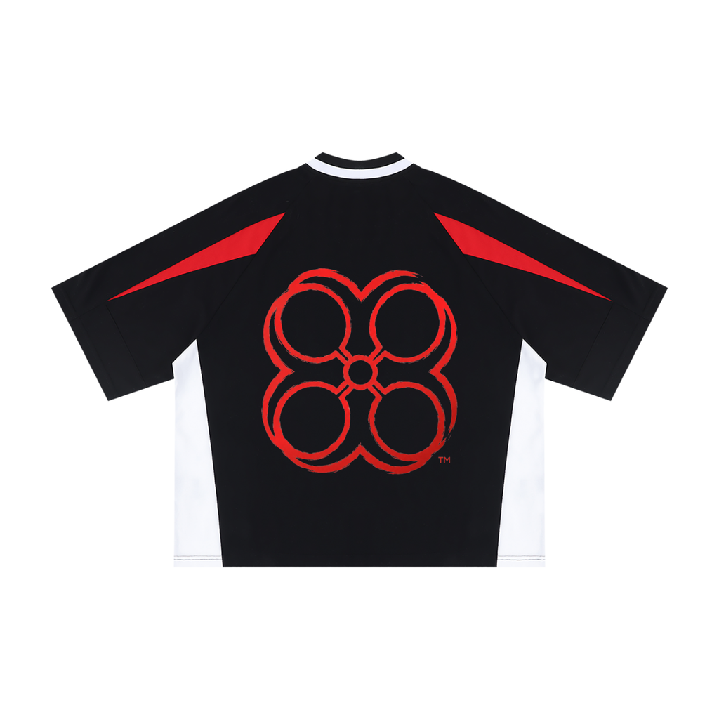 GTA Color Block V-Neck Tee - Contrast Signal Edition