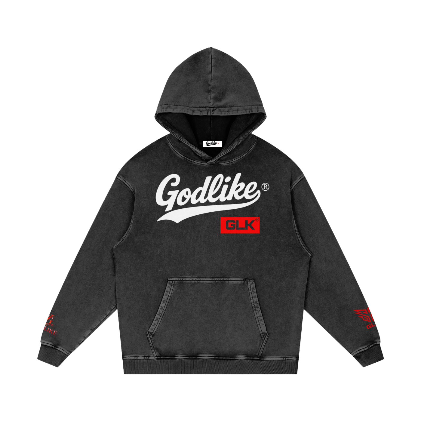 GLK New Logo Snow Washed Hoodie - Final Boss Edition