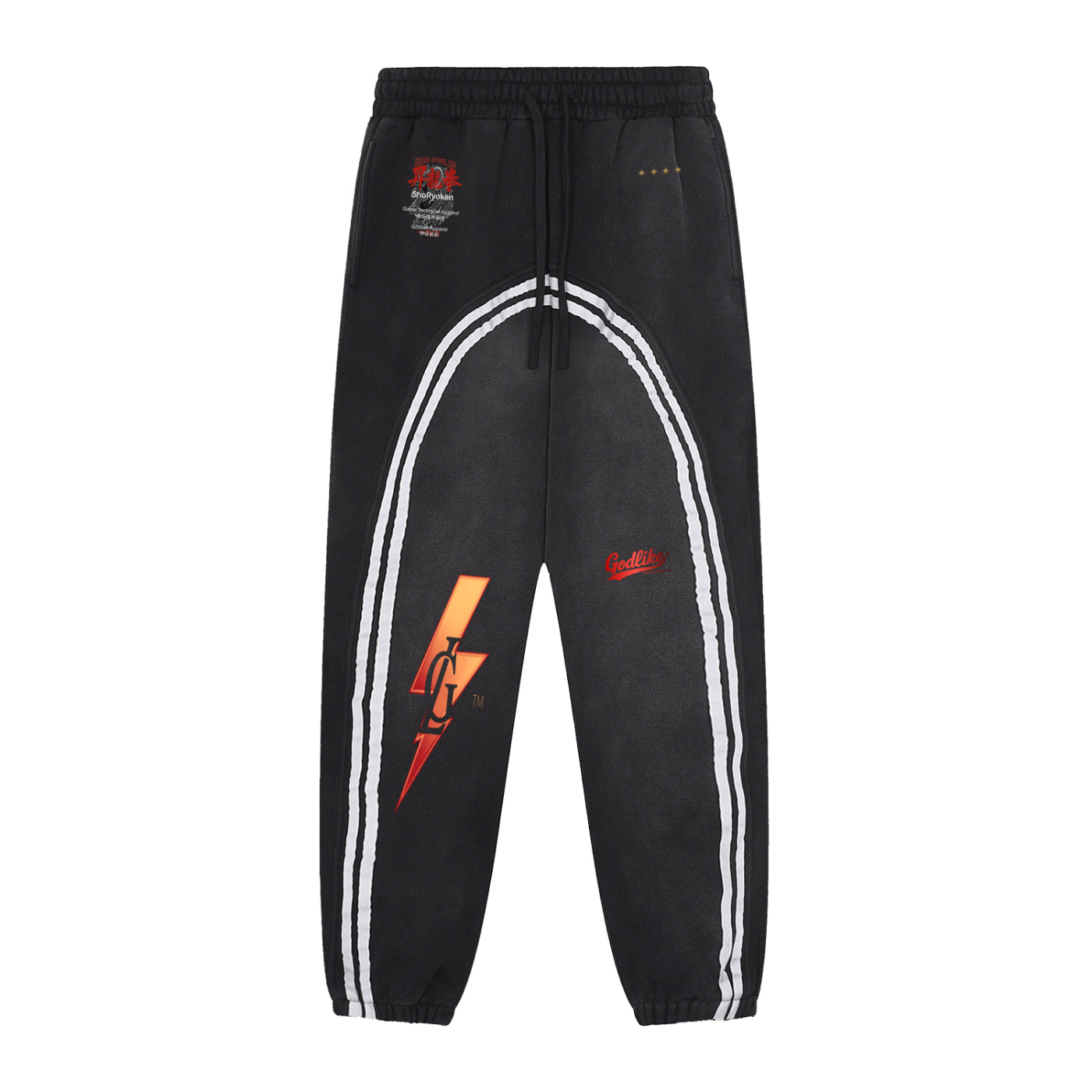 GLA X GTA X SRK Sun Fade Contrast Tape Fleece Jogged Sweatpants