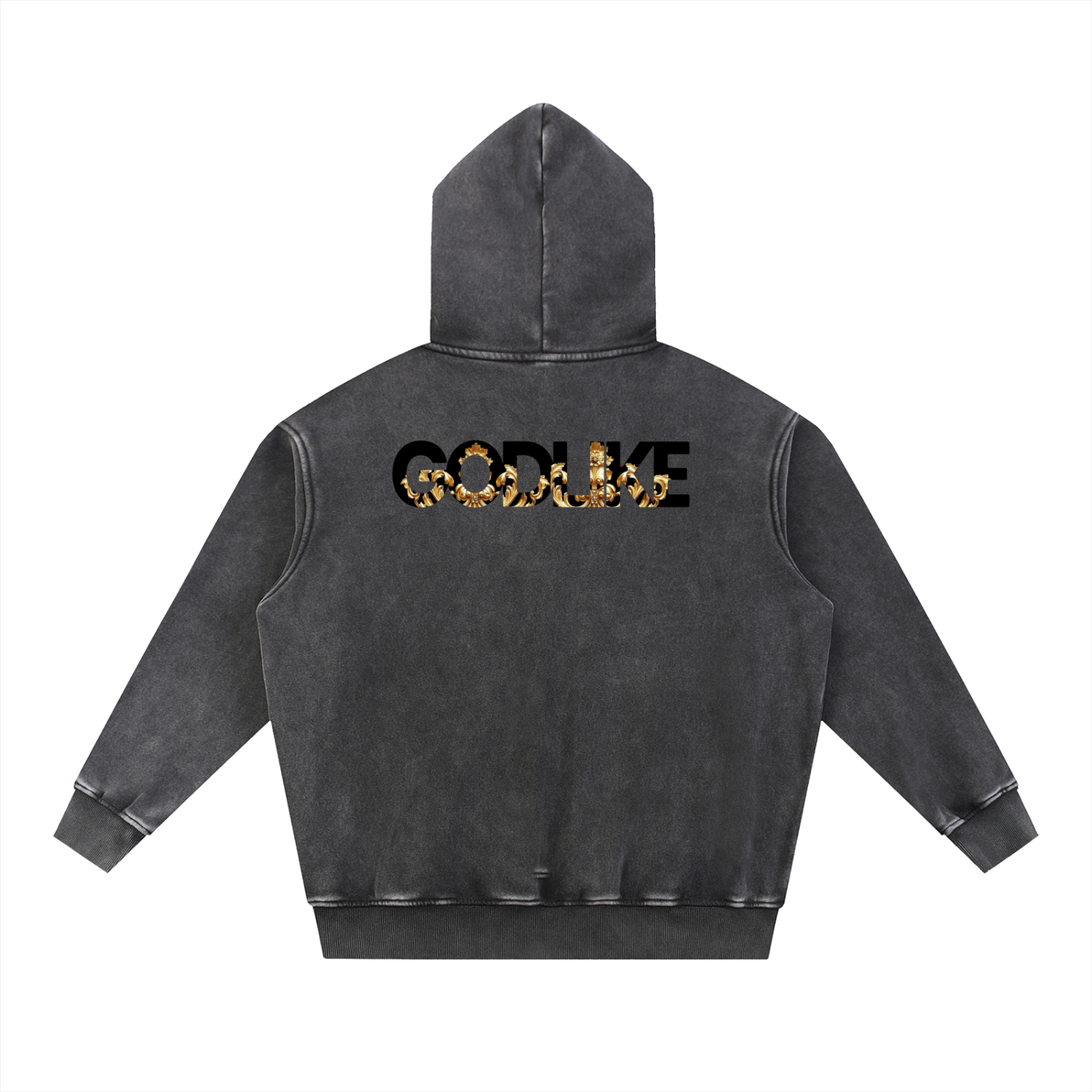 SHORYOKEN Snow Wash Fleece Oversized Hoodie – Charcoal Edition Product
