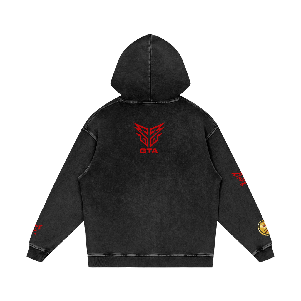GLK New Logo Snow Washed Hoodie - Black Beauty Edition