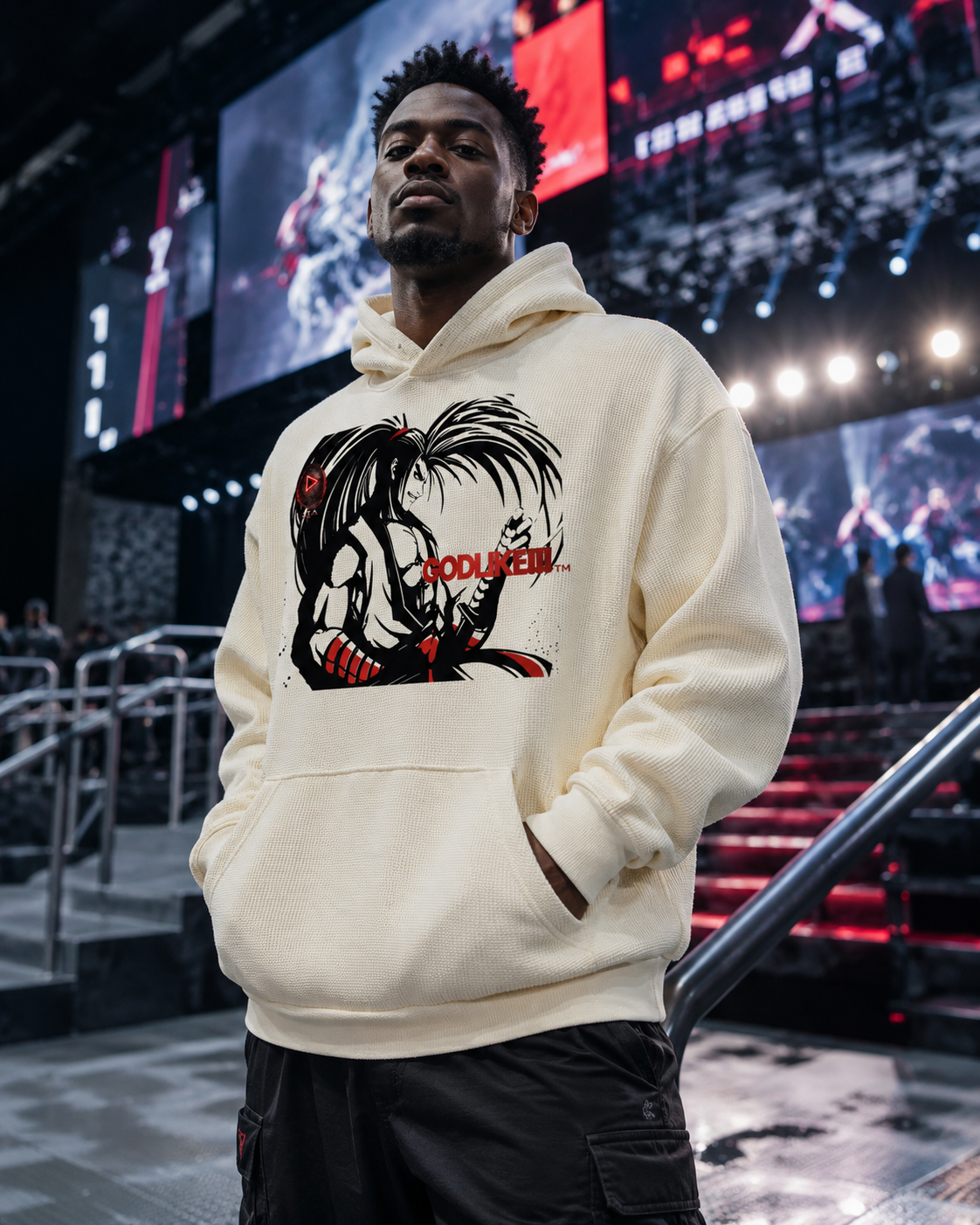 GLK Waffle Collab Hoodie front