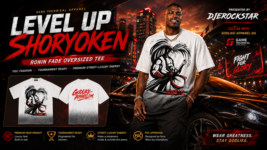 LEVEL UP SHORYOKEN Ronin Fade Premium FGC Tee
