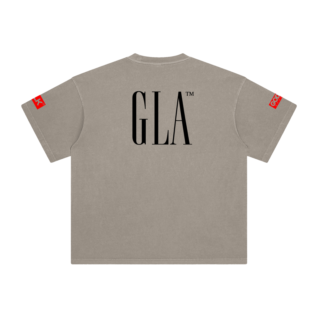 NEW GLA LOGO Enzyme Washed T-Shirt