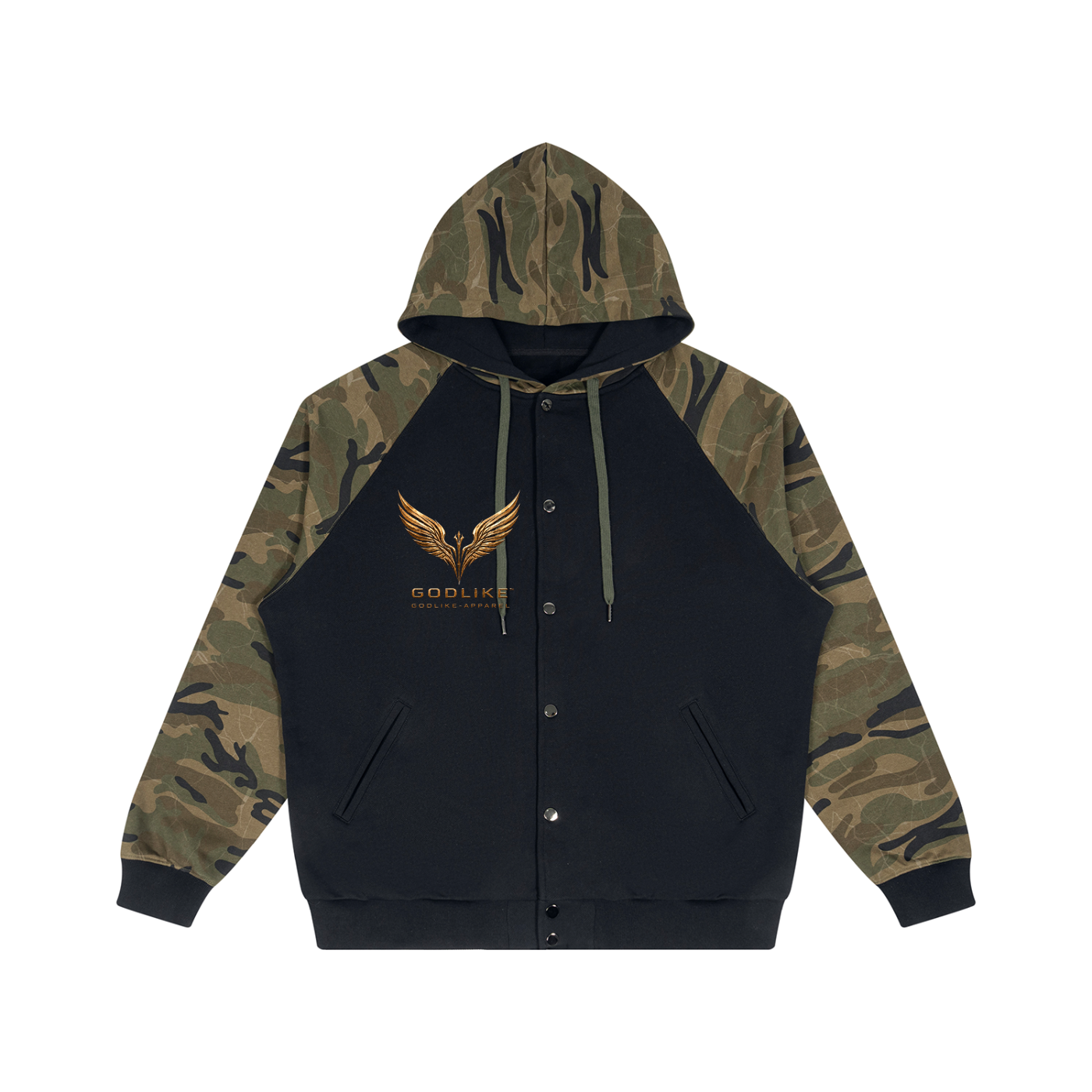 GODLIKE CAMO SNAP HOODIE
