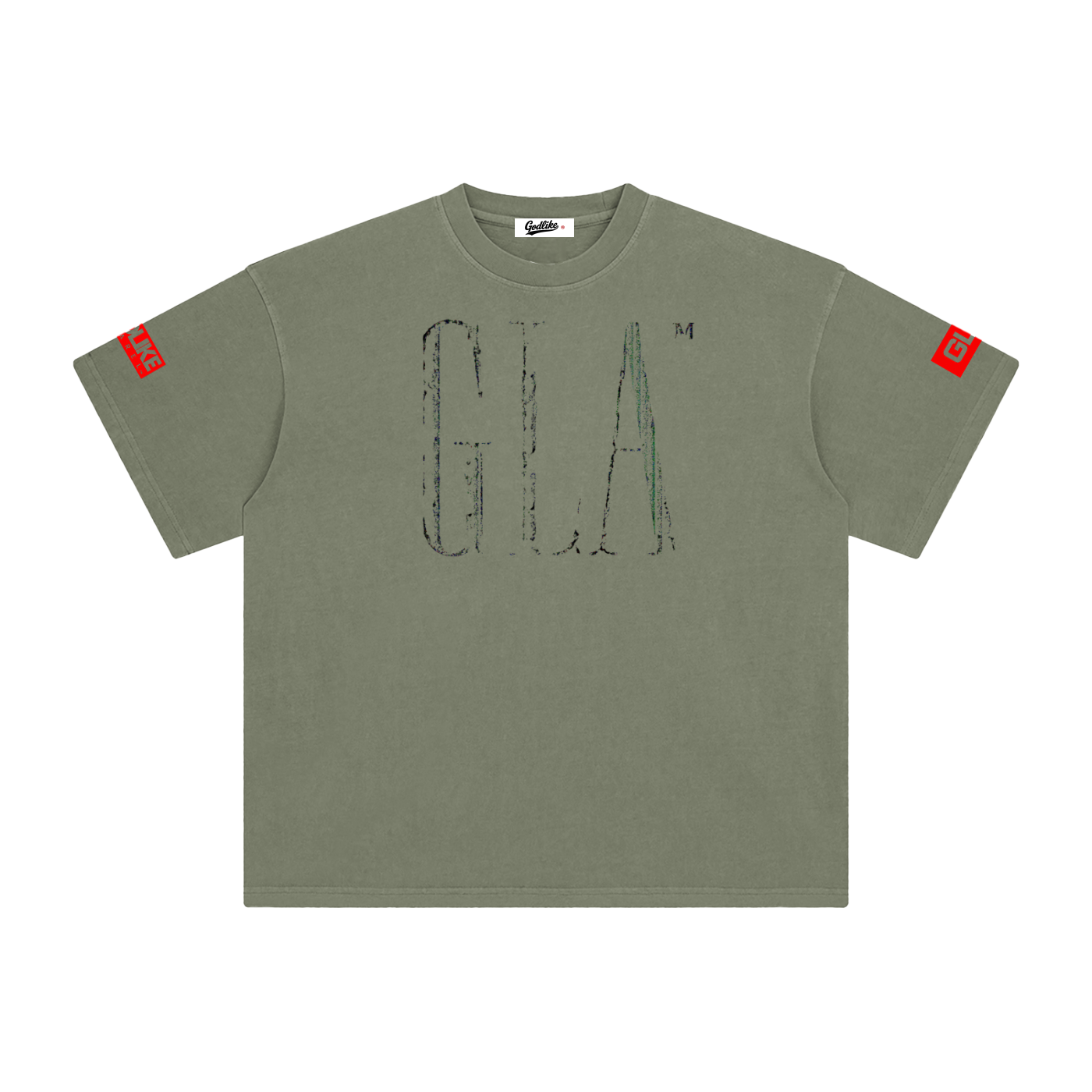 NEW GLA LOGO Enzyme Washed T-Shirt