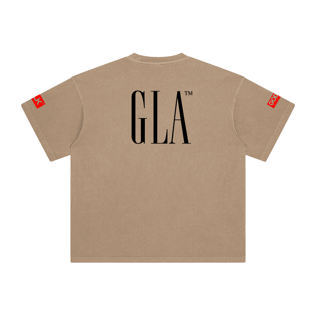 NEW GLA LOGO Enzyme Washed T-Shirt