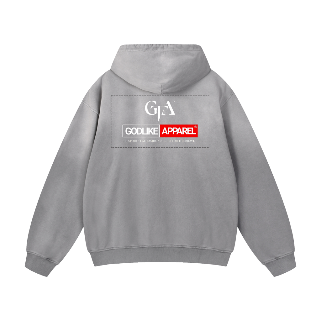 GLA PRINT Heavyweight Sunfade Oversized Hoodie