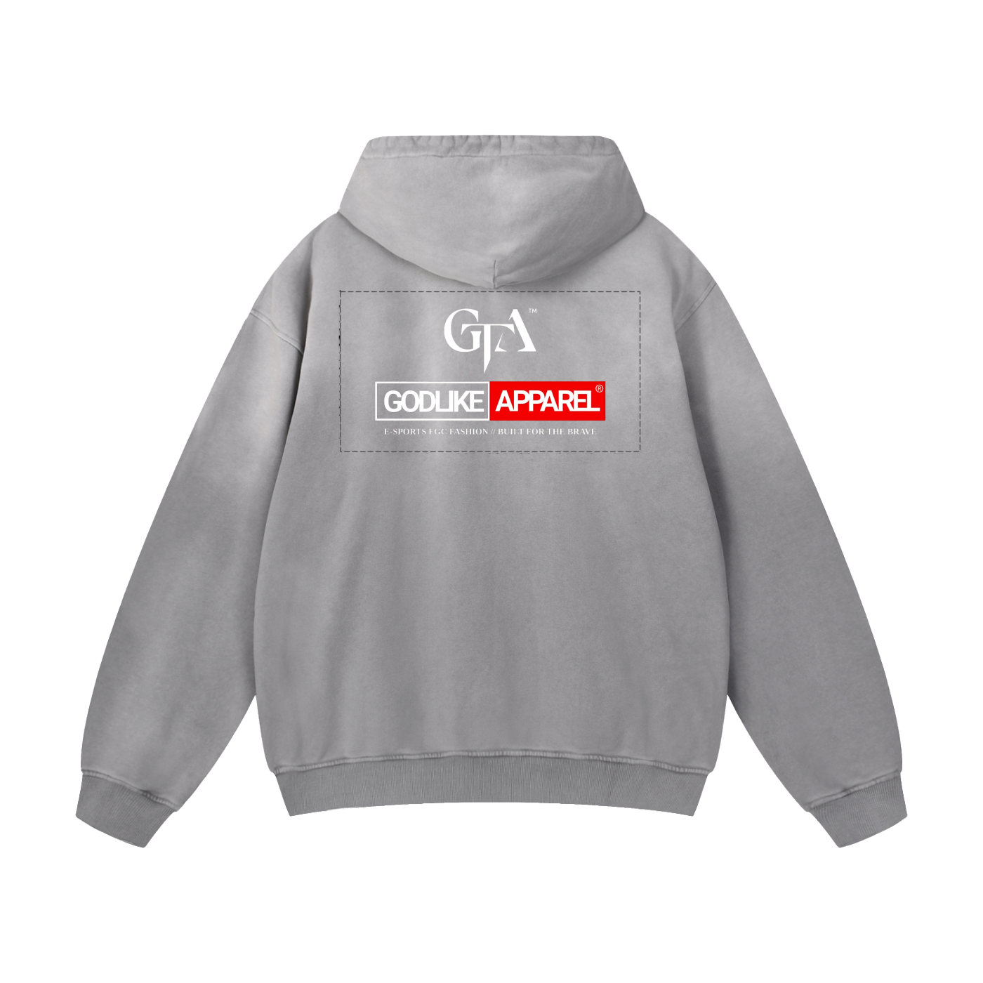 GLA PRINT Heavyweight Sunfade Oversized Hoodie