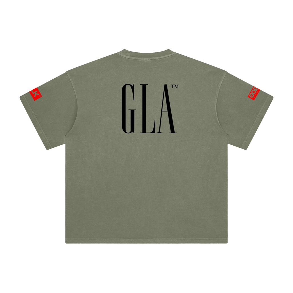 NEW GLA LOGO Enzyme Washed T-Shirt