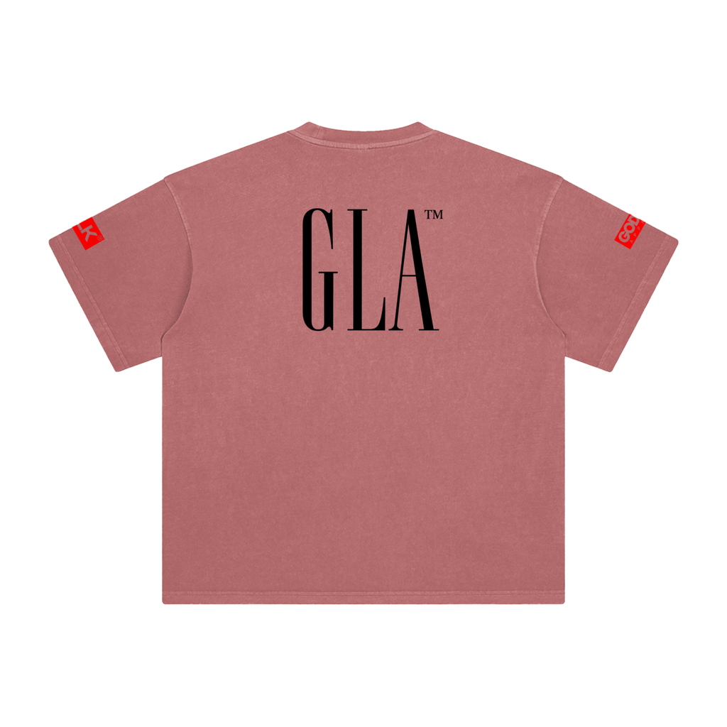 NEW GLA LOGO Enzyme Washed T-Shirt