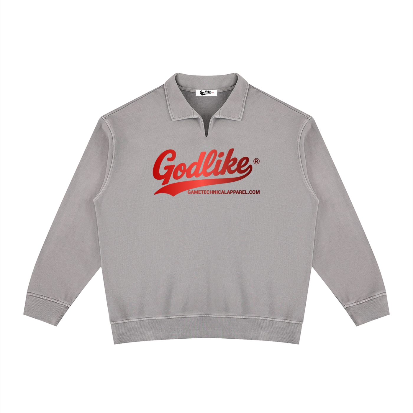 Unisex Vintage Wash Collared Sweatshirt