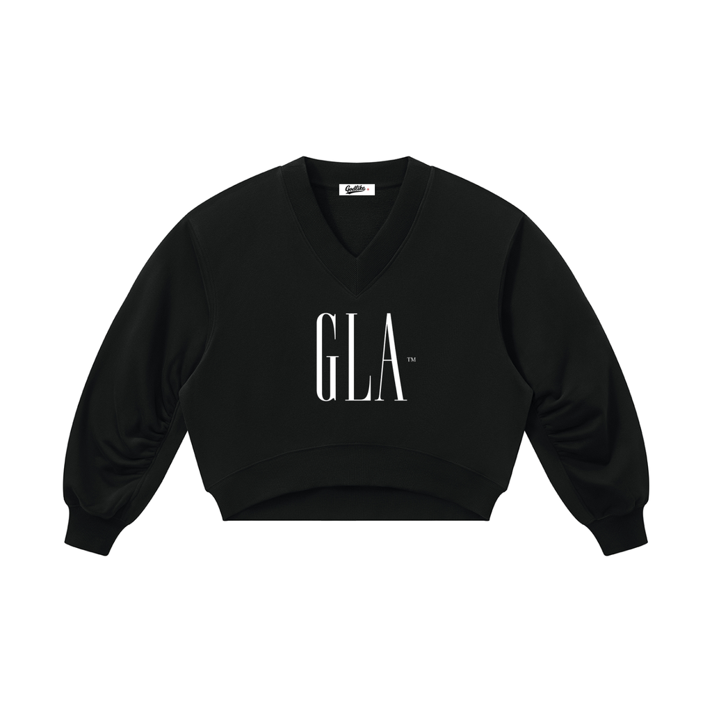 Women’s GLA LOGO Crop V-Neck Sweatshirt