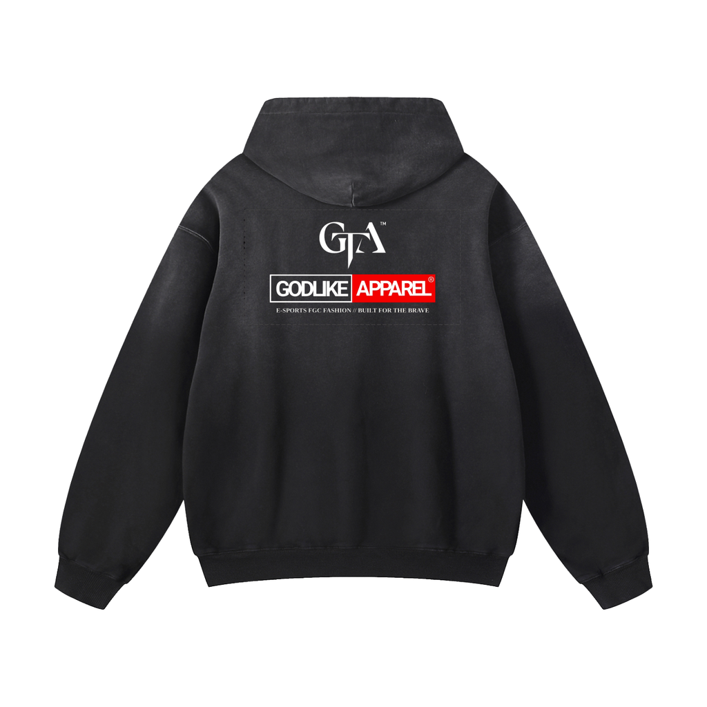 GLA PRINT Heavyweight Sunfade Oversized Hoodie