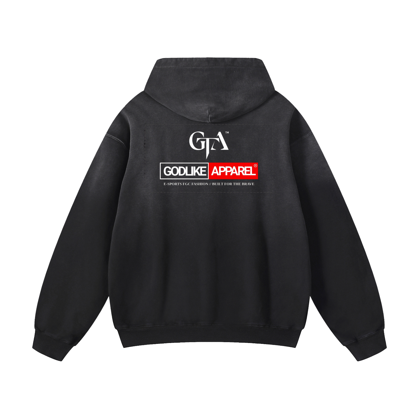 GLA PRINT Heavyweight Sunfade Oversized Hoodie