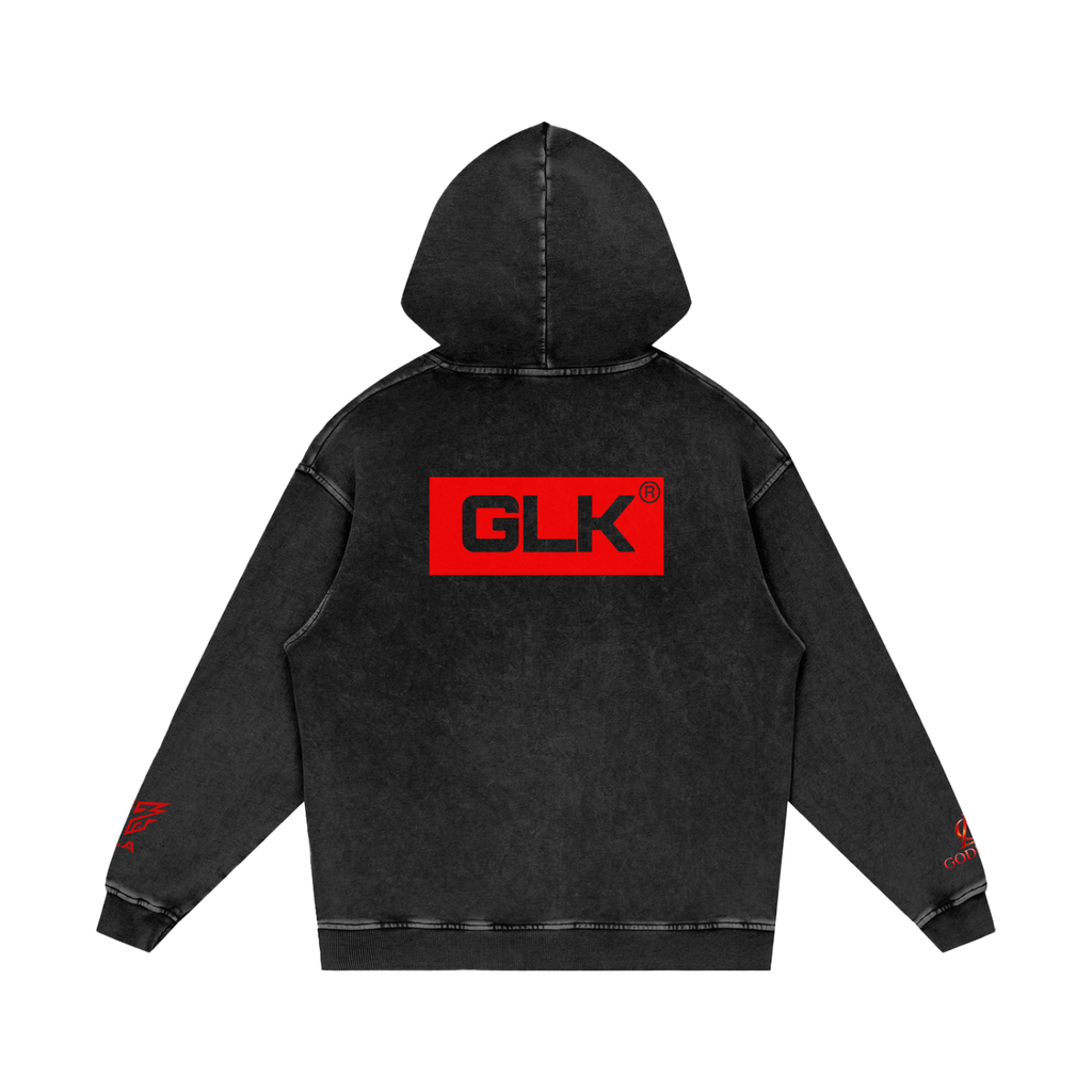 GLK New Logo Snow Washed Hoodie - Final Boss Edition