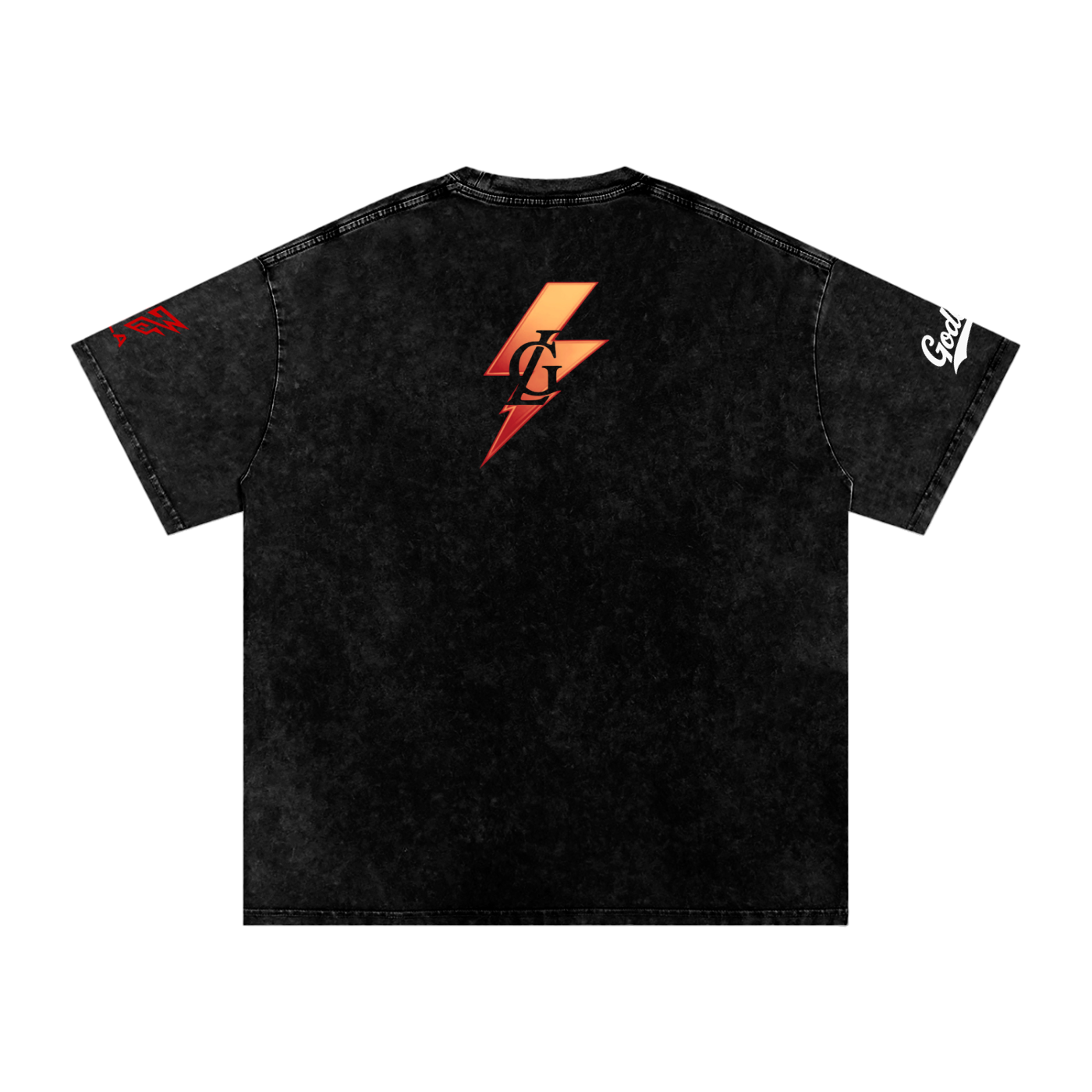 GLA Snow Washed Oversized Tee - Apricot Signal Edition