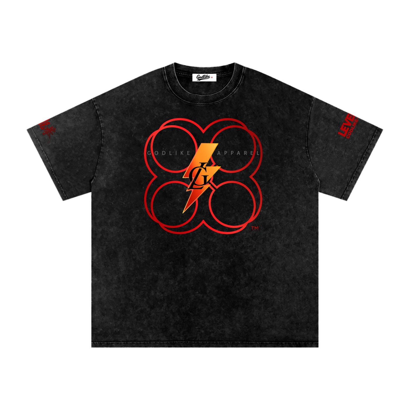 GLA Snow Washed Oversized Tee - Black Core Edition