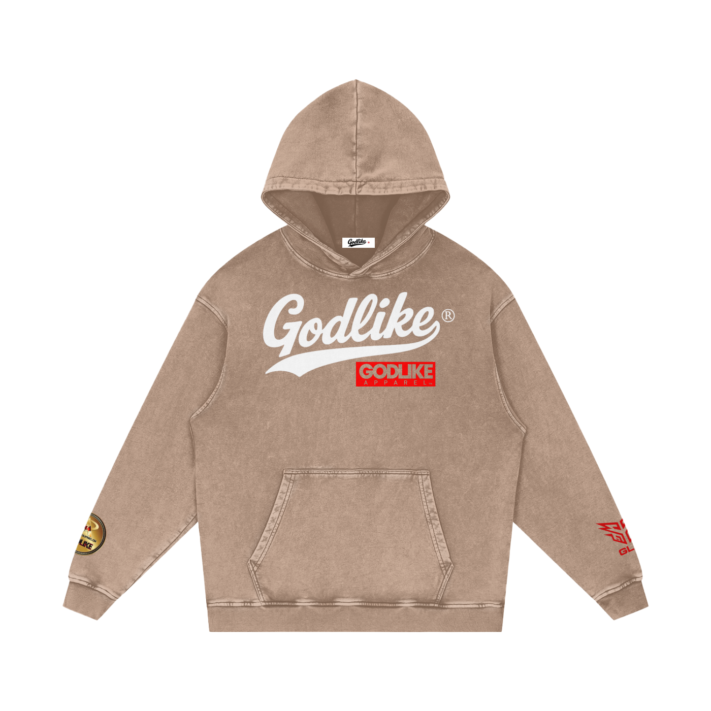 GLK New Logo Snow Washed Hoodie - Sand Arena Edition