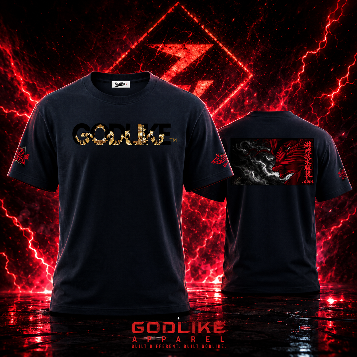 Godlike Core Oversized Cotton Tee - Black Edition