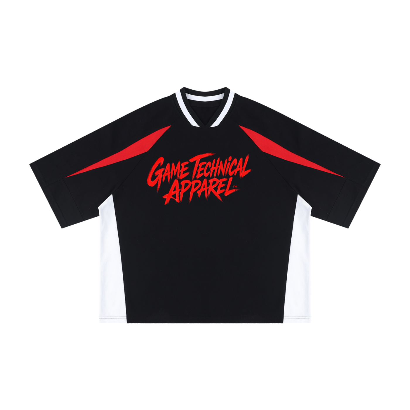 GTA Color Block V-Neck Tee - Contrast Signal Edition