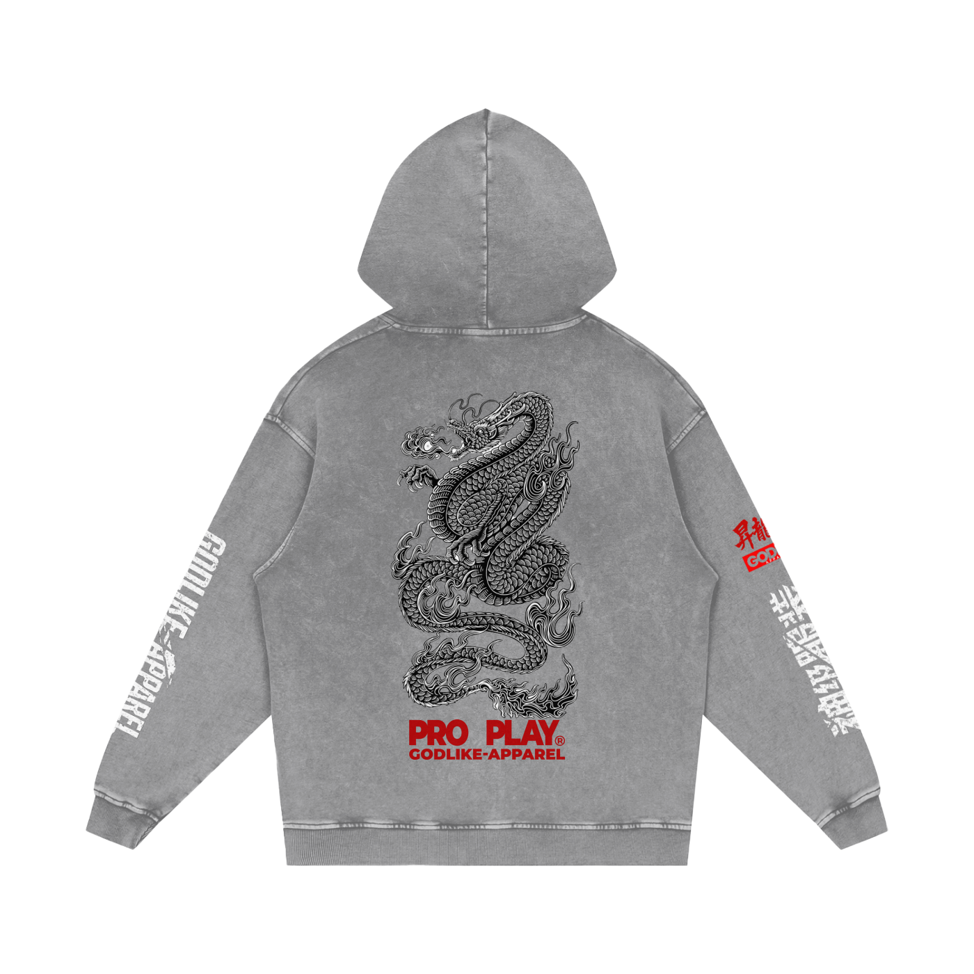 Godlike Pro Play Dragon Ascension Snow-Washed Hoodie