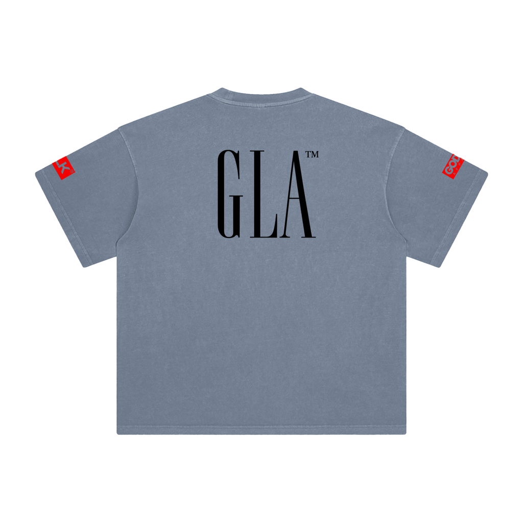 NEW GLA LOGO Enzyme Washed T-Shirt