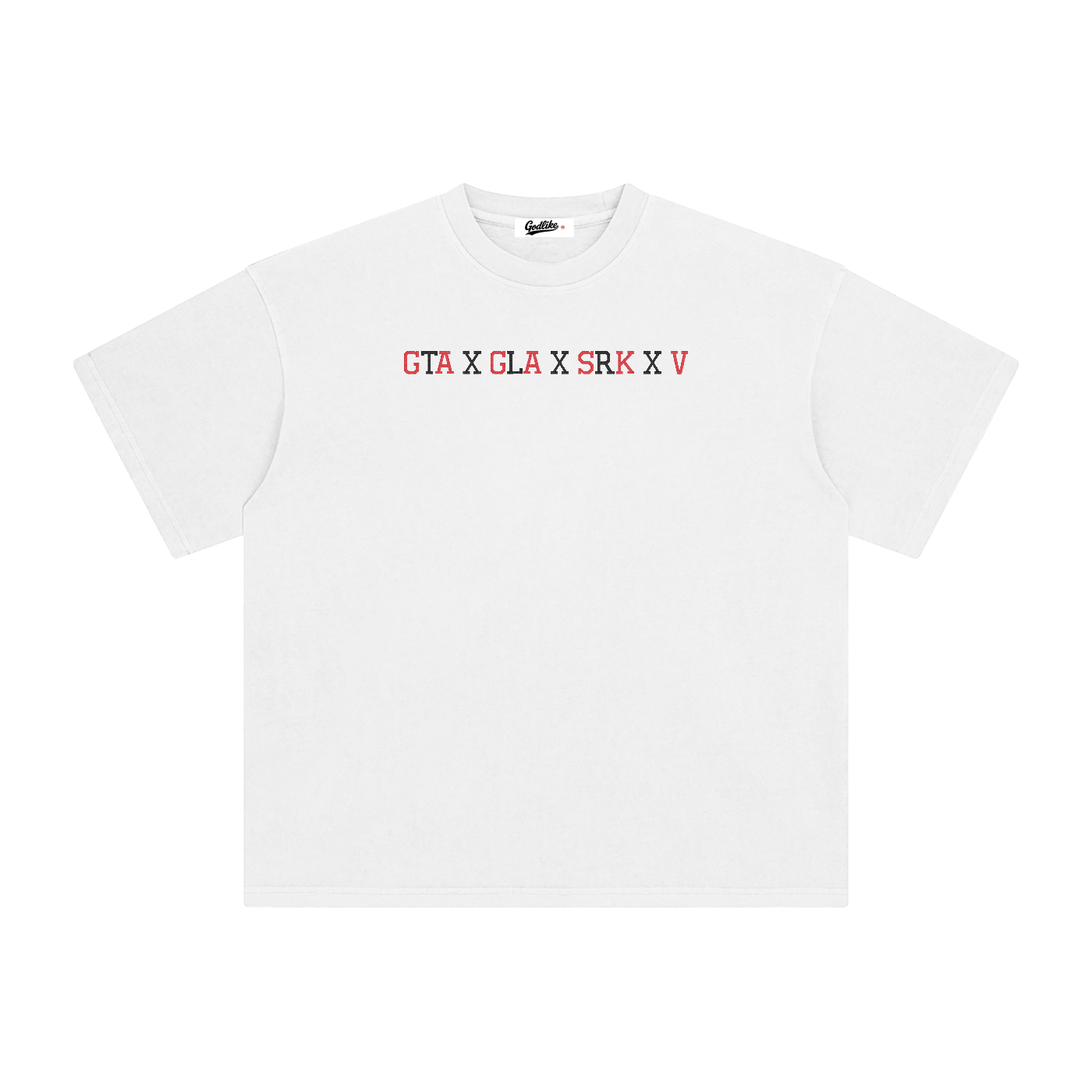 BOOYOW CORP GTA X GLA X SRK X V Enzyme embroidery Washed T-Shirt