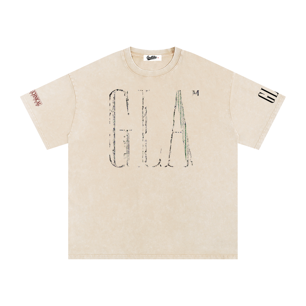 GLA GODLIKE APPAREL Snow Wash Oversized Cotton T-Shirt