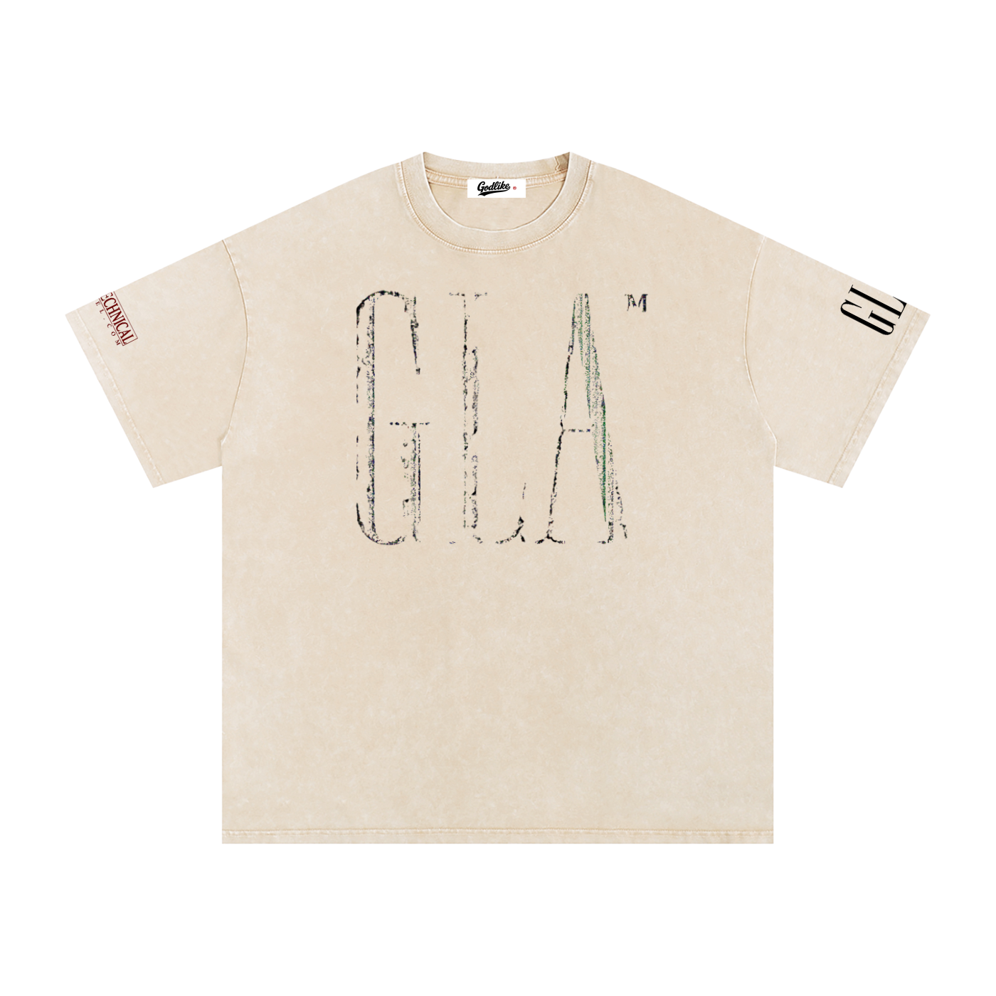 GLA GODLIKE APPAREL Snow Wash Oversized Cotton T-Shirt