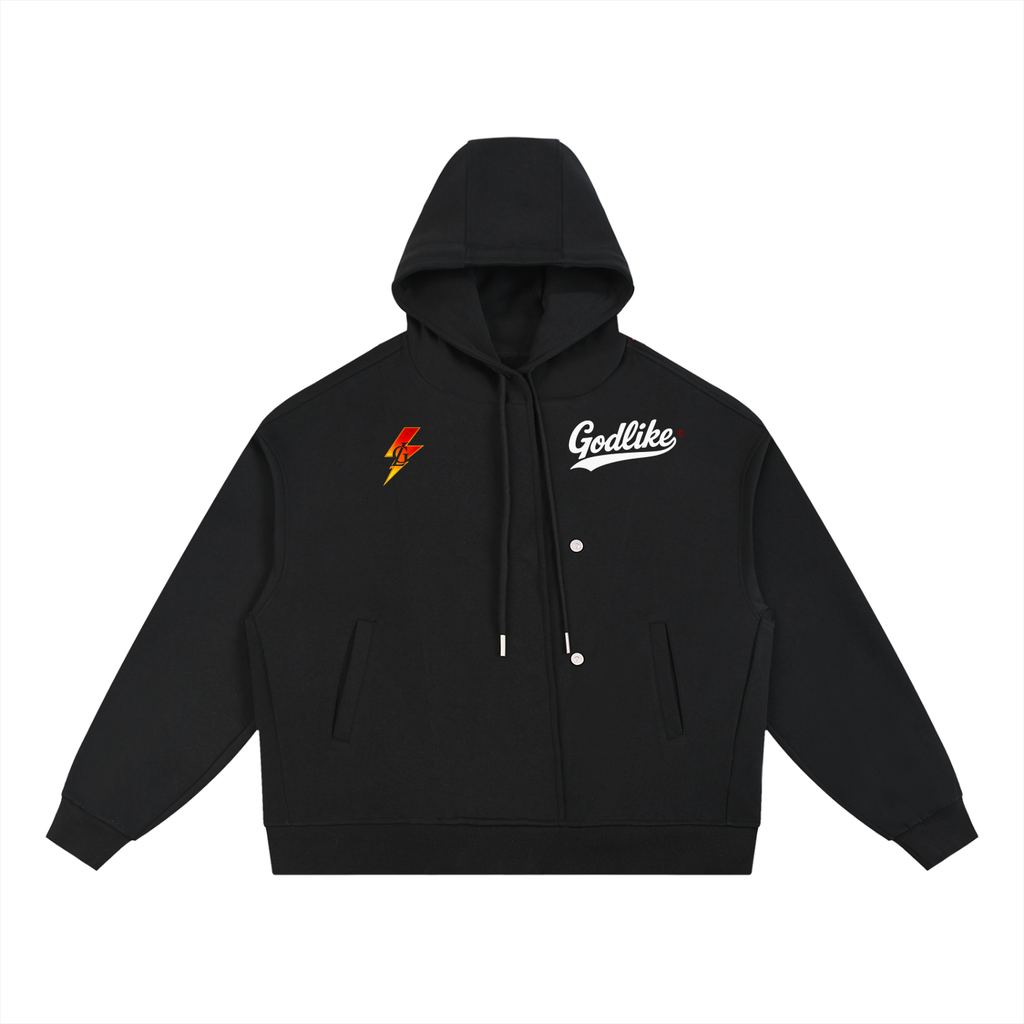 GODLIKE®GL LOGO Lightning Strike Oversized T-Shirt – Black Edition
