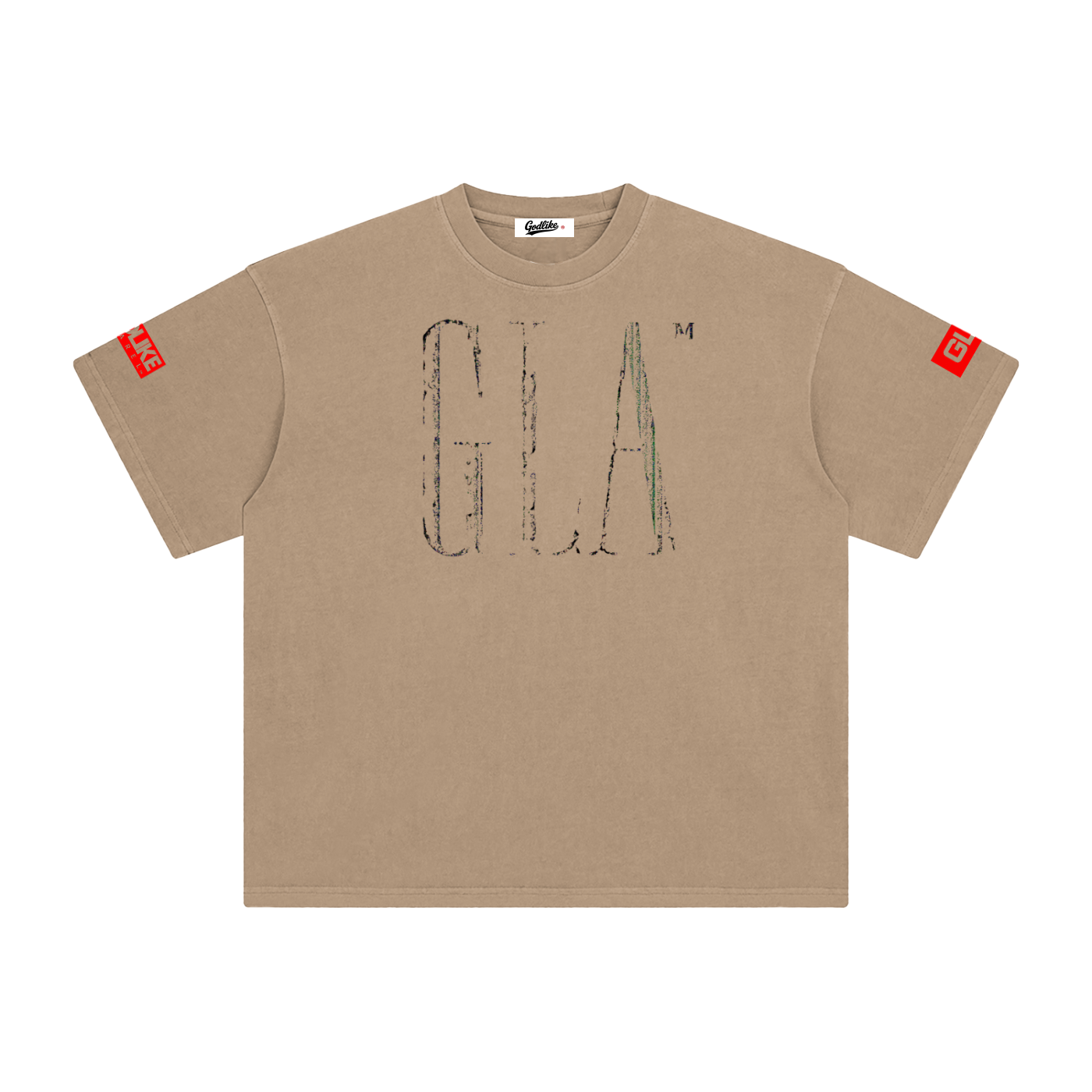 NEW GLA LOGO Enzyme Washed T-Shirt