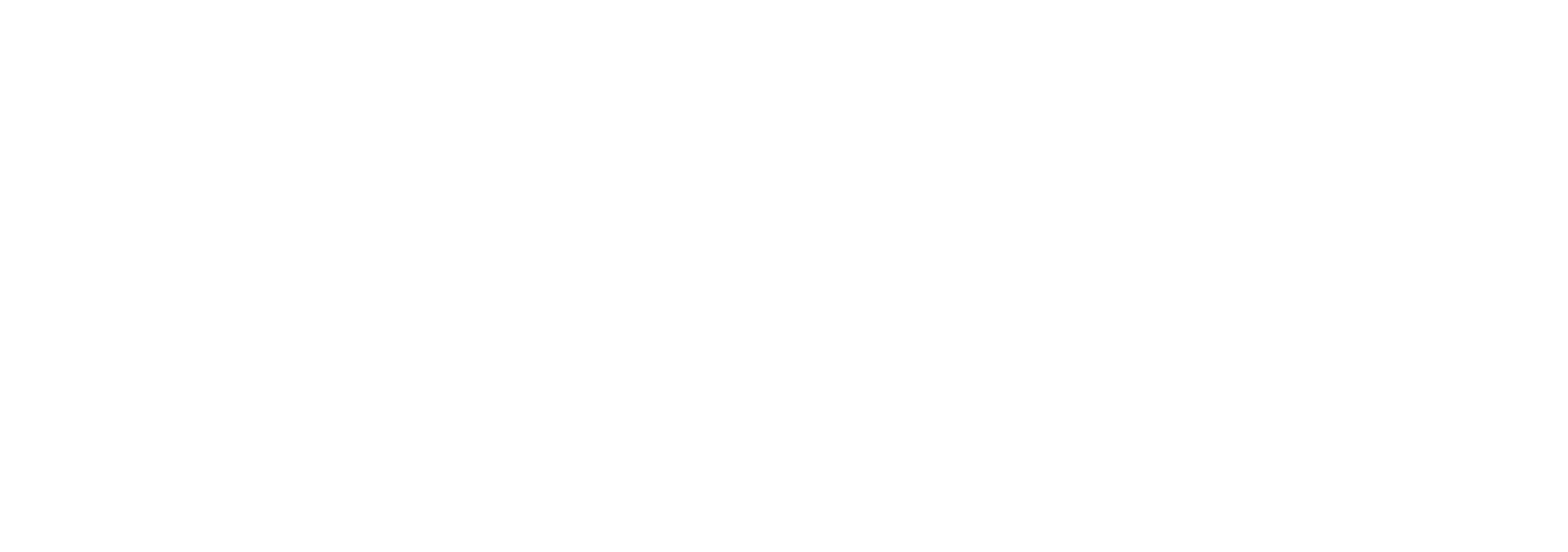 White GLA thin serif logo on transparent background