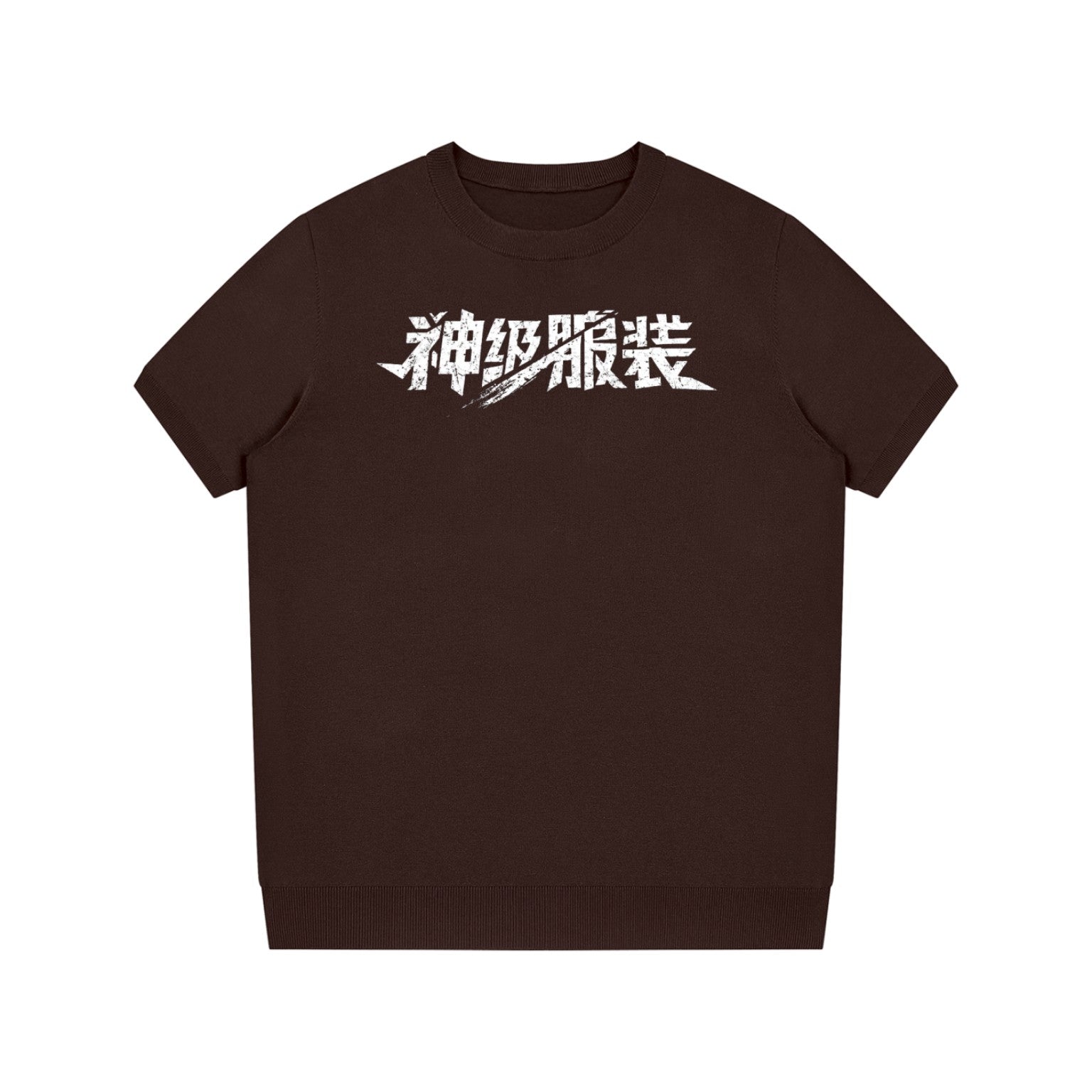DJEROCKSTAR GTA x GLA brown printwashed oversized cotton T-shirt front product picture